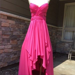 Hot pink prom dress